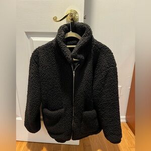 Black SHEIN Teddy Coat
